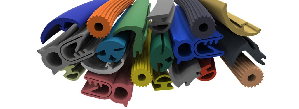 Rendering of custom silicone extrusions for manufacturing environments.