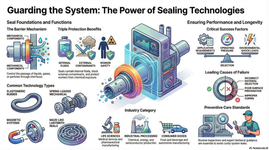 Sealing Technologies Prevent Leaks Infographic