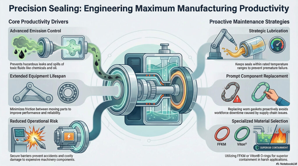 Precision Sealing Productivity Infographic